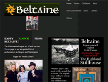 Tablet Screenshot of beltainemusic.com